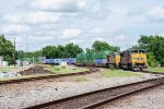 A soutbound intermodal approaches the Diamond